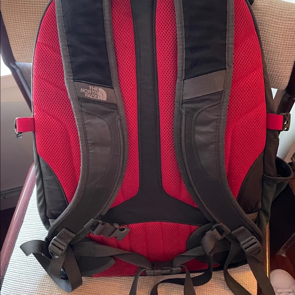 The North Face Black and Red Surge Backpack